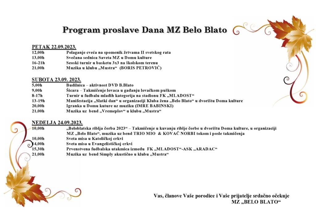 Dan sela Belo Blato