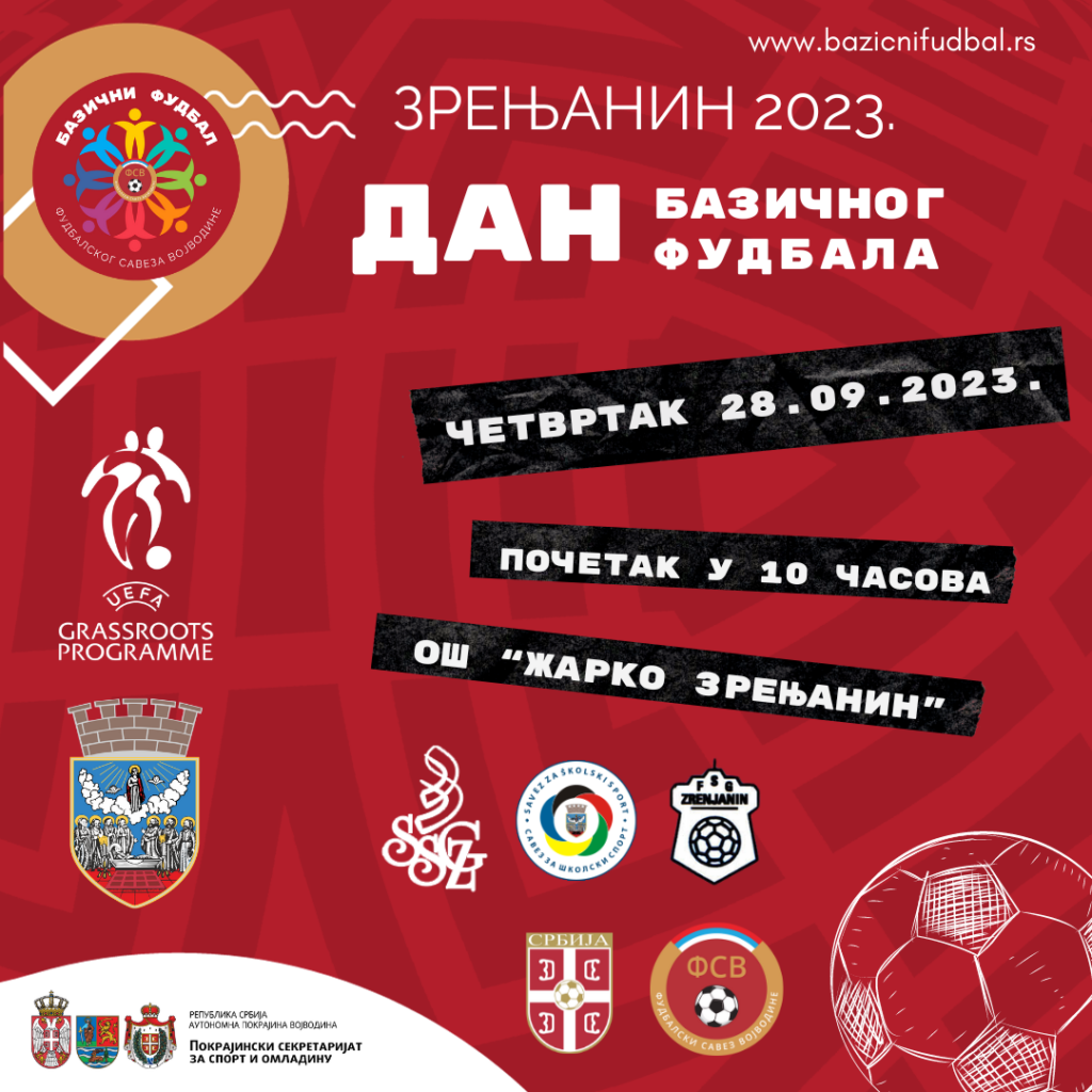 instagram objava dan bazičnog fudbala zrenjanin 2023. vizual slicica