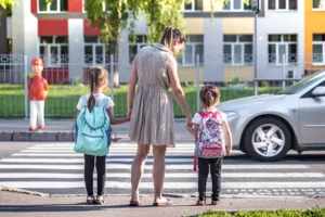 back school education concept with girl kids n