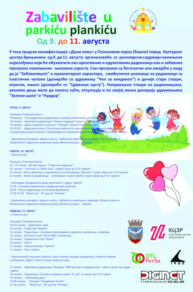 zabaviliste 2024 decji program 66acbe292238a