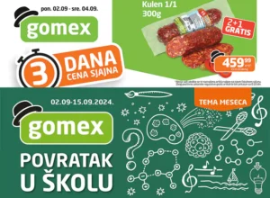 gomex 3 dana cena sjajna n