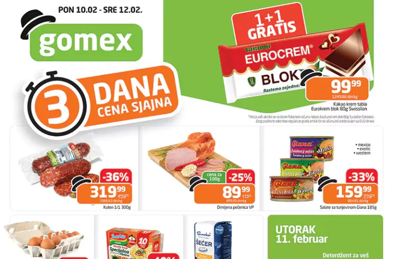 gomex 3 dana cena sjajna n
