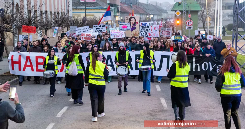 zrenjanin protest navala na avalu 08022025