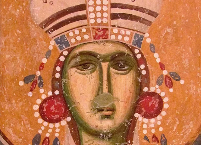 960px st barbara fresco in church of the virgin ljeviska prizren 1310 14 serbia n 6941c9d85e79b