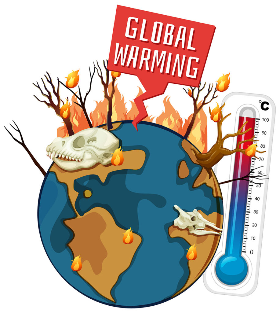 global warming with deforestation on earth