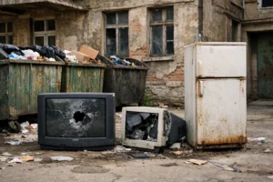 kontejner televizor i frizider s