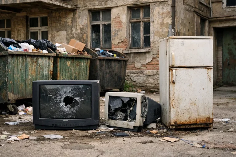 kontejner televizor i frizider s