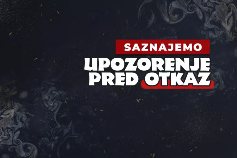 upozorenje pred otkaz 1 s